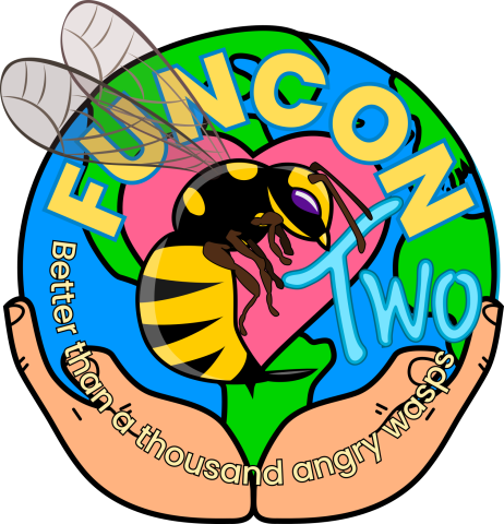 FunCon logo with planet Earth and heart and cupping hands