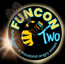 FunCon Logo with Wasp in front of eclipsing sun