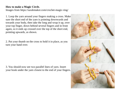 Preview of the crochet instructions